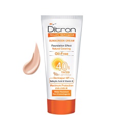 کرم ضد آفتاب رنگی SPF40 مناسب پوست چرب دیترون 40 میلی گرم
