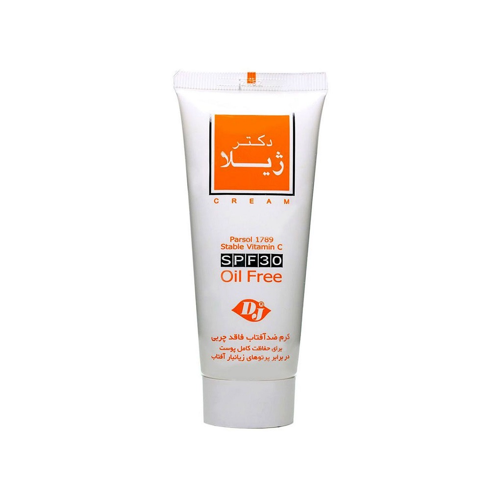 کرم ضد آفتاب بی رنگ فاقد چربی SPF30 دکتر ژیلا 65 گرم