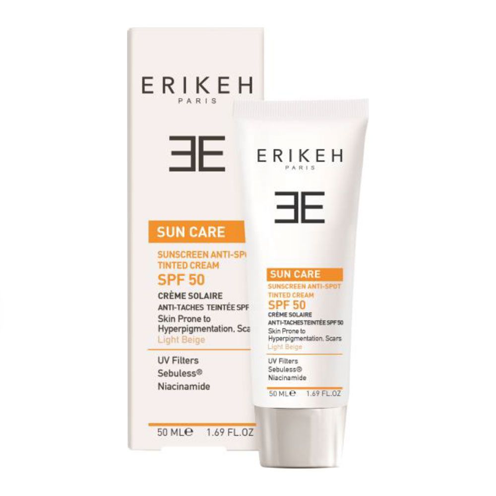 کرم ضد آفتاب ضد لک SPF50 بژ روشن اریکه 50 میلی لیتر
