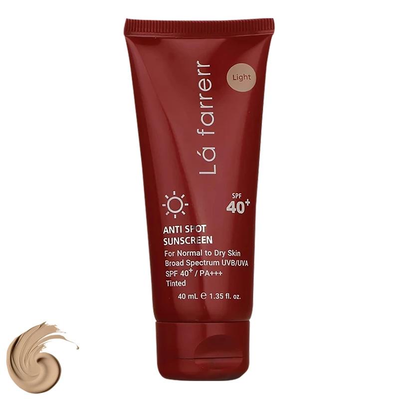 ضد آفتاب و ضد لک رنگی روشن پوست های خشک و معمولی +SPF 40  لافارر