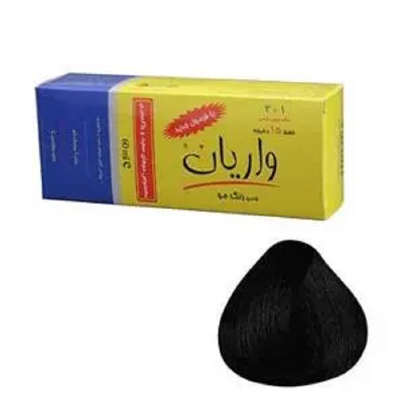 پک شامپو رنگ مو واریان مشکی مات 60 میلی لیتر