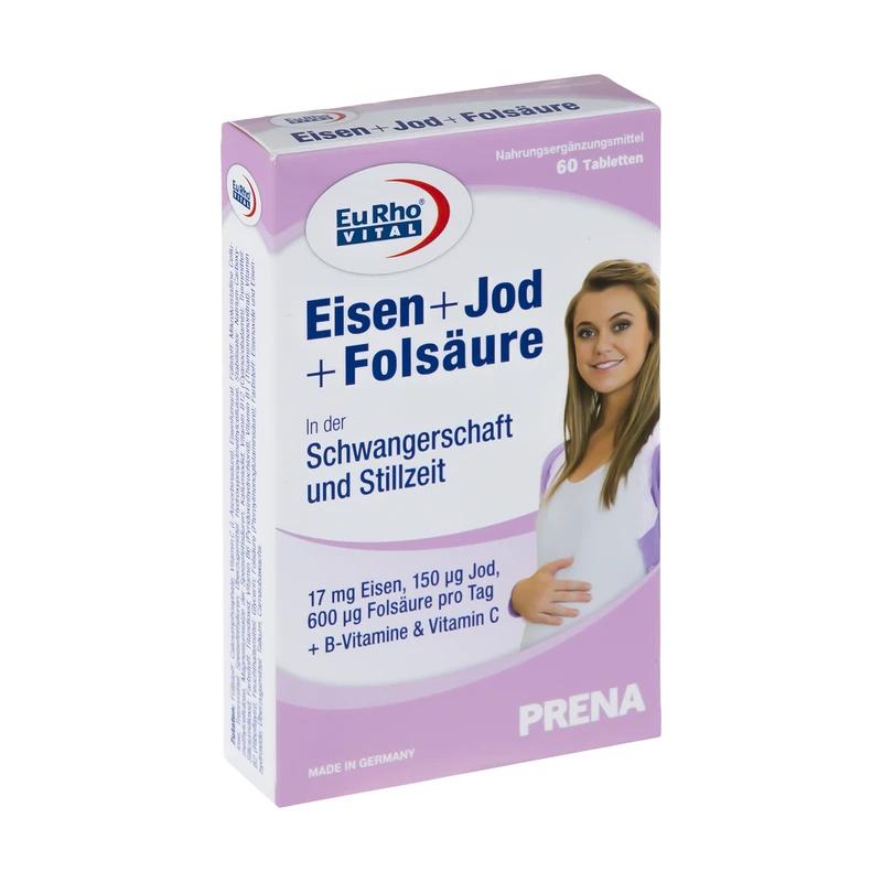 قرص آیرون و ید و فولیک اسید یوروویتال 60 عدد
