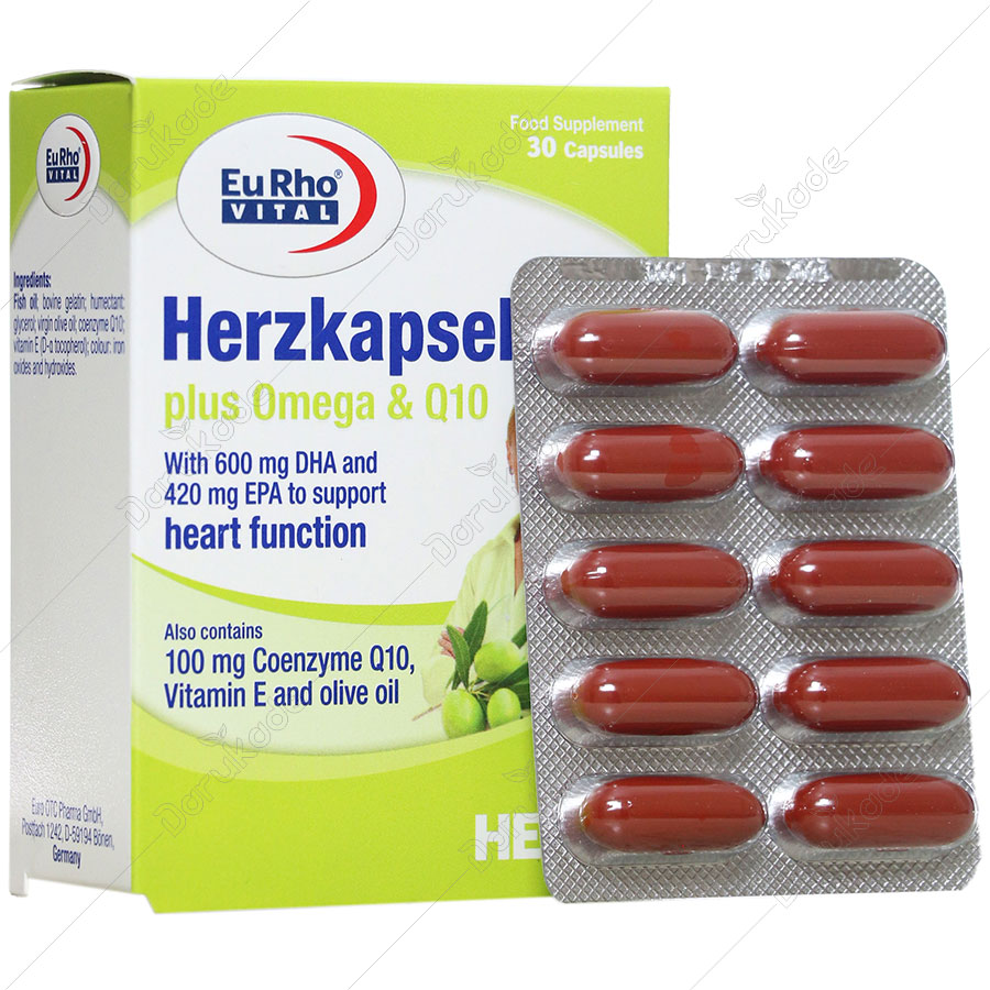 هرتز کپسول پلاس امگا و کیوتن یوروویتال 30 عدد