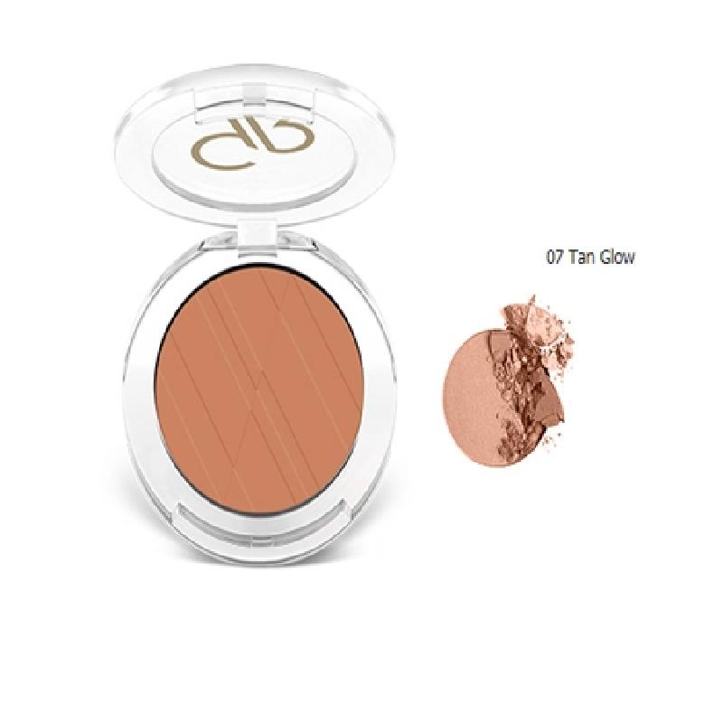 رژگونه پودری ملایم رنگ تن گلو شماره 07 گلدن رز 7 گرم
