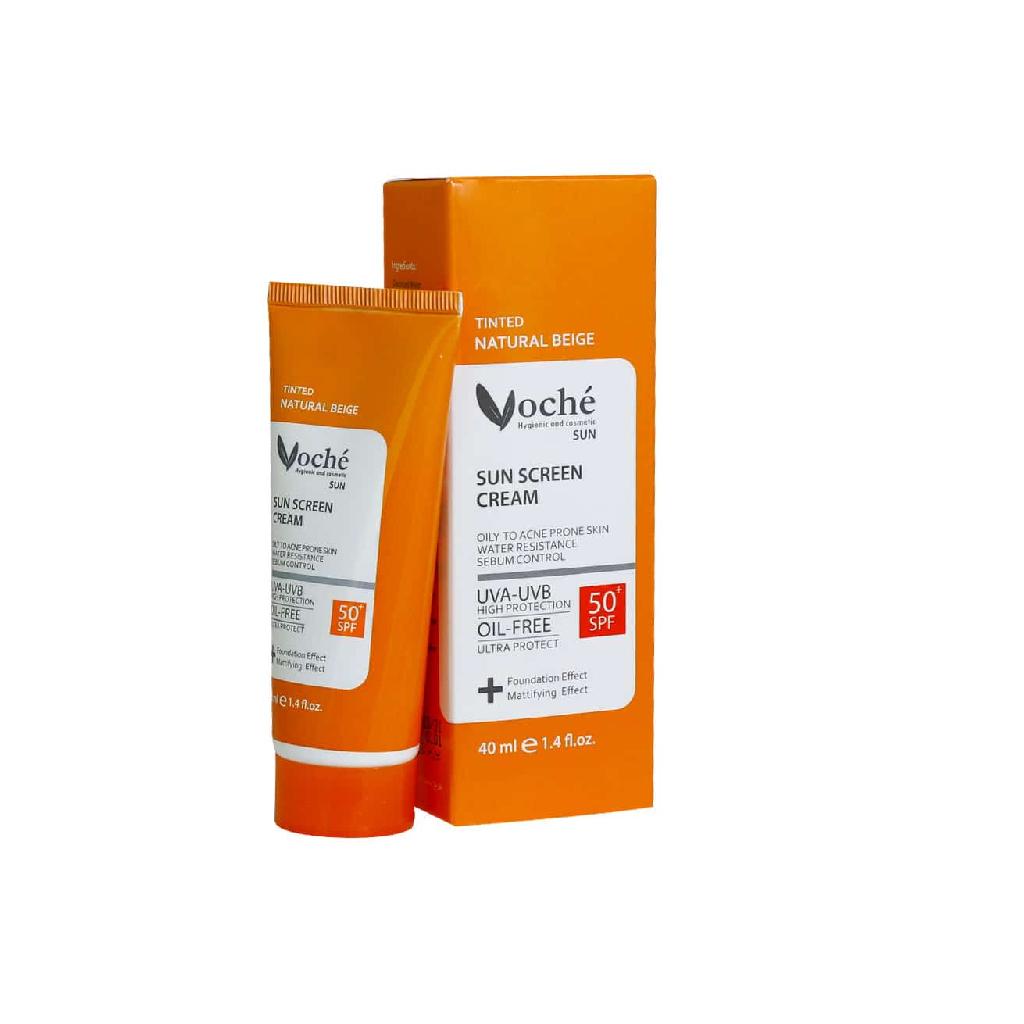 کرم ضد آفتاب پوست چرب بژ طبیعی SPF50 وچه 40 میلی لیتر