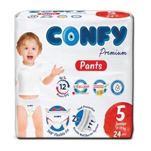 پوشک بچه شورتی کانفی سایز 5 بسته 24 عدد