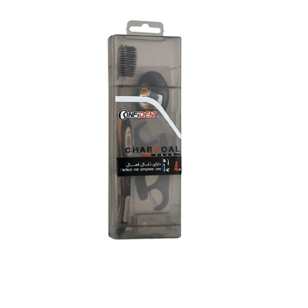 پک مسواک ذغالی و نخ دندان ذغالی  و کمانی کد P4.01 کانفیدنت