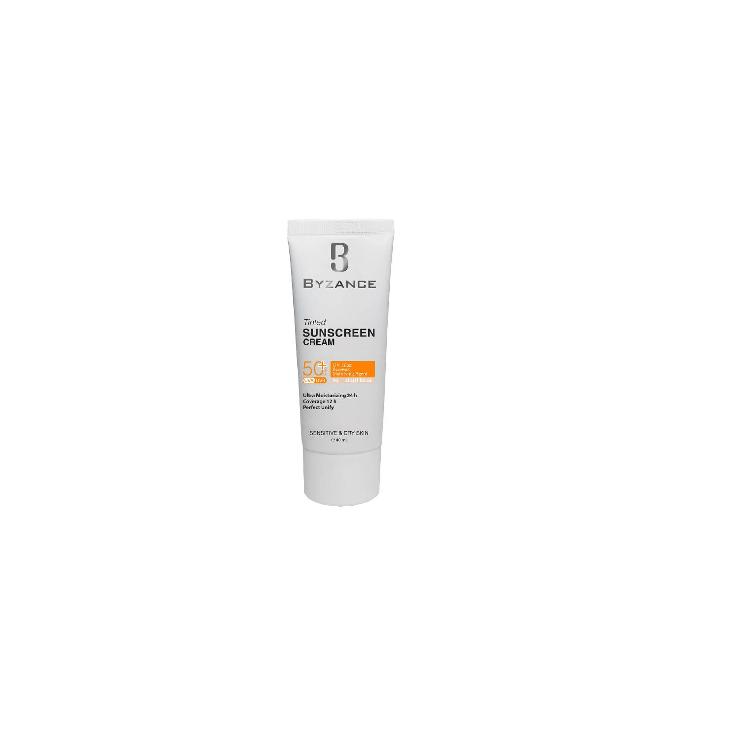 کرم ضد آفتاب رنگی SPF50 پوست خشک برنز بیزانس 40 میلی لیتر