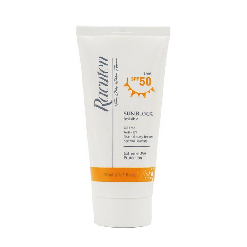 کرم ضد آفتاب بدون رنگ راکوتن SPF50 پوست چرب 50 گرم 