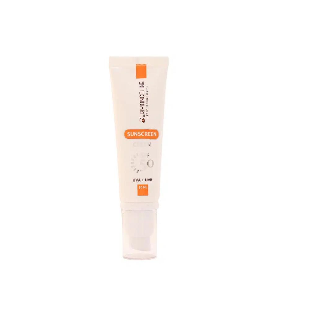 کرم ضد آفتاب SPF50 درم انجلین مناسب انواع پوست 50 میلی لیتر