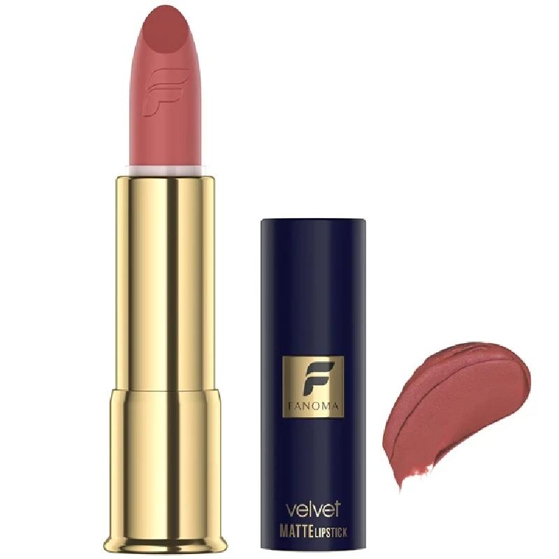 رژ لب جامد کالباسی حاوی ویتامین E فانوما مدل Velvet Matte شماره 01