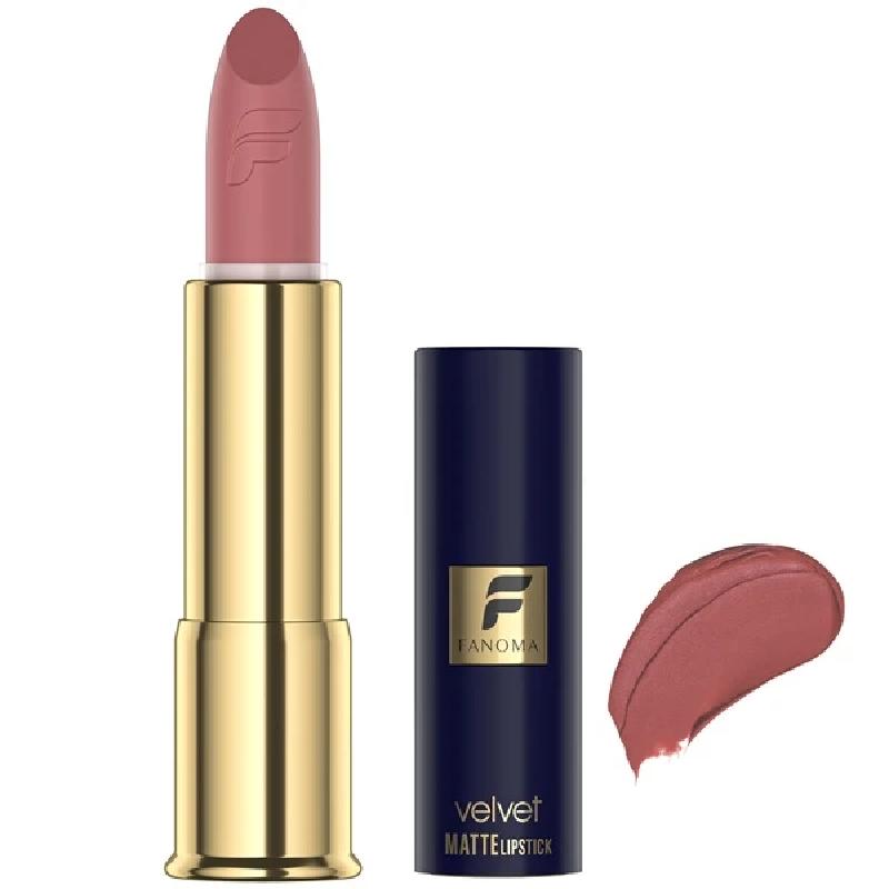 رژ لب جامد کالباسی حاوی ویتامین E فانوما مدل Velvet Matte شماره 06