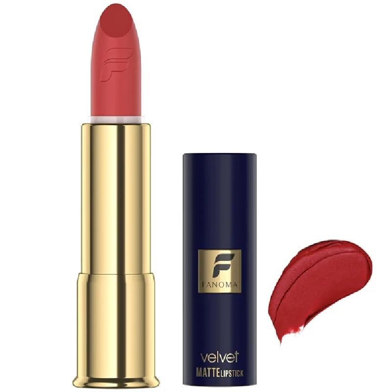 رژ لب جامد کالباسی حاوی ویتامین E فانوما مدل Velvet Matte شماره 18