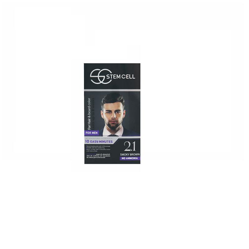 کیت رنگ مو مردانه فاقد آمونیاک کد 2.1 استم سل