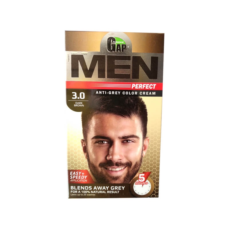 کیت رنگ مو مردانه قهوه ای تیره شماره 3.0 گپ 50 میلی لیتر