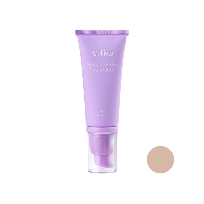 کرم پودر فلوئیدی پرفکت کاور F04 Spf15 کالیستا 40 میلی لیتر