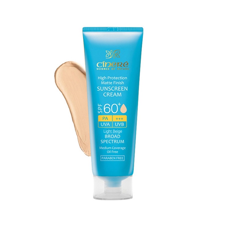 کرم ضد آفتاب رنگی SPF60 سینره بژ روشن فاقد چربی 50 میلی لیتر