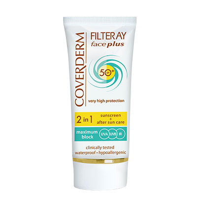 کرم ضد آفتاب رنگی رنگ بژ روشن پوست خشک وحساس +SPF 50 کاوردرم 50 میلی لیتر