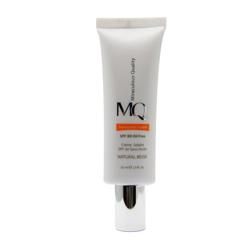 کرم ضد آفتاب فاقد چربی SPF50 بژ طبیعی ام کیو
