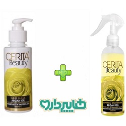 پک ویژه ماسک موهای خشک سریتا بیوتی 150 میلی+سرم دو فاز محافظ موهای خشک سریتا 230 میلی