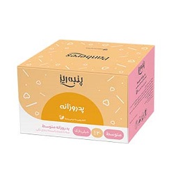 پد بهداشتی روزانه سایز متوسط 3 تا شده جعبه ای پنبه ریز 20 عدد
