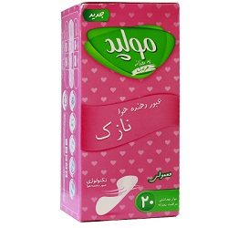 پد بهداشتی روزانه معمولی مولپد 20 عدد