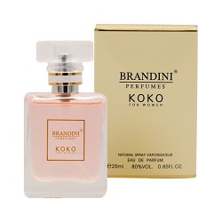 عطر جیبی زنانه مدل کوکو برندینی ۲۵ میلی لیتر
