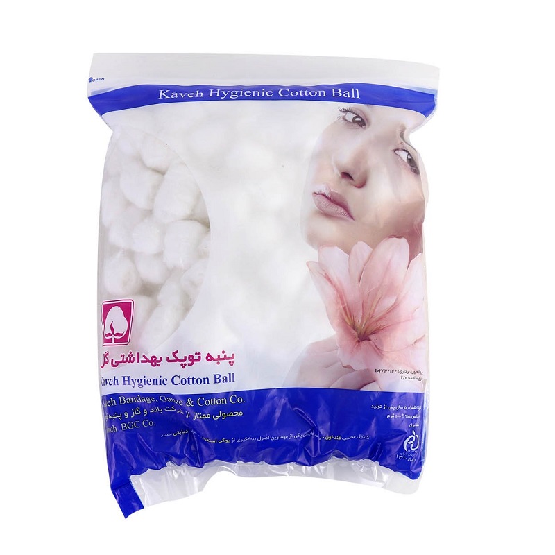 پنبه توپک بهداشتی گل کاوه 100 گرم