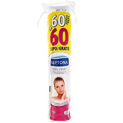 پد آرایشی بسته 60 + 60 عددی سپتونا
