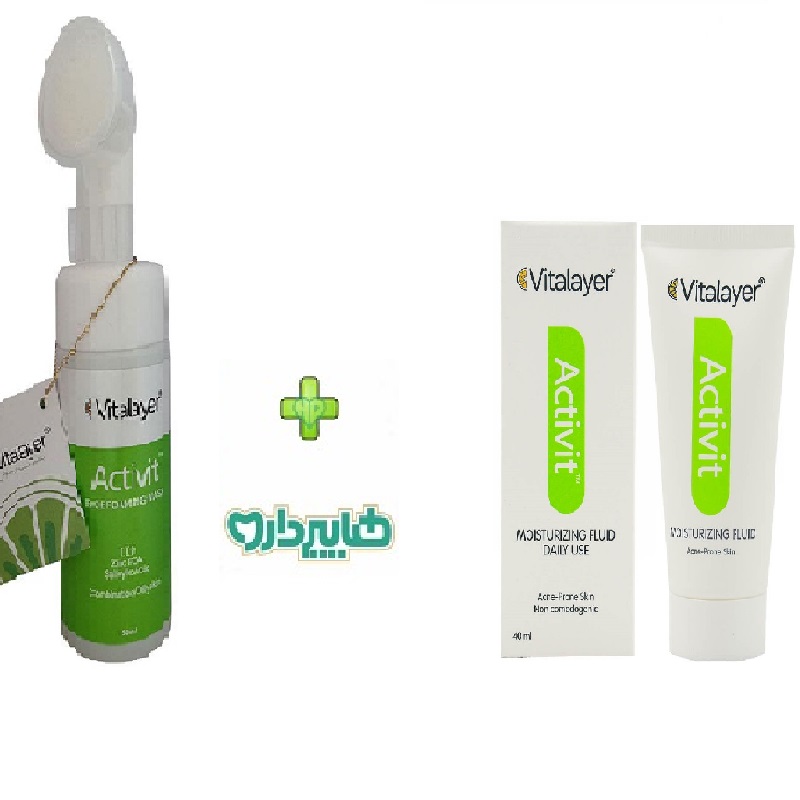 پک ویژه لوسیون فلوئید مرطوب کننده پوست چرب اکتی ویت ویتالیر 40 میلی لیتر+فوم شستشوی صورت اکتی ویت ویتالیر 150 میلی لیتر