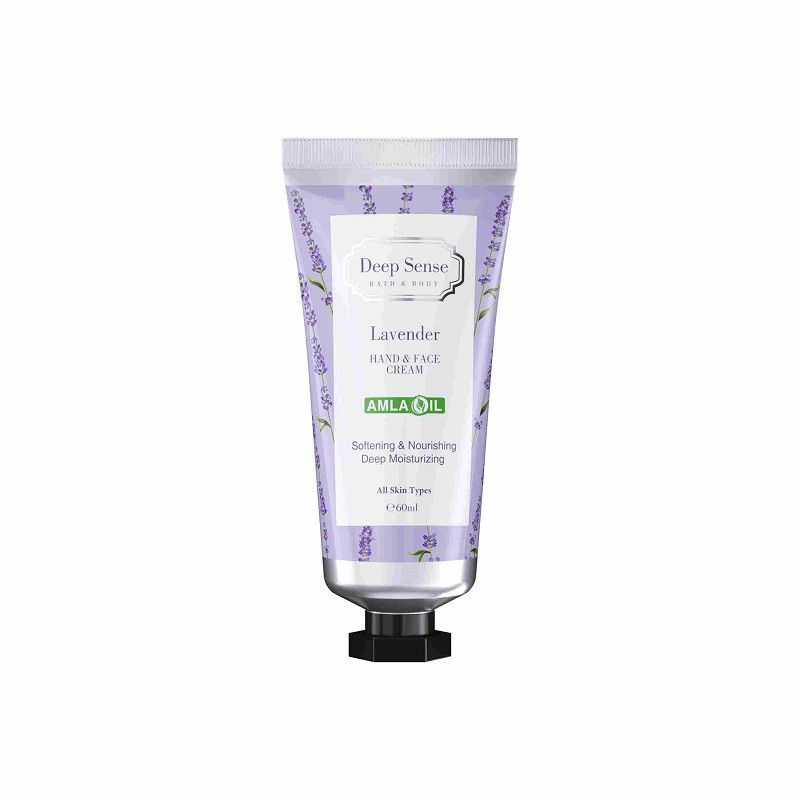 کرم مرطوب کننده دیپ سنس مدل لوندر حاوی عصاره اسطوخودوس و روغن املا 60 میلی لیتر