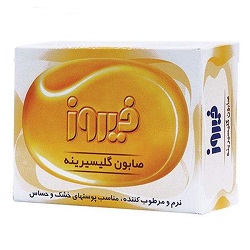 صابون گلیسیرینه فیروز مناسب پوست های خشک و حساس 100 گرم