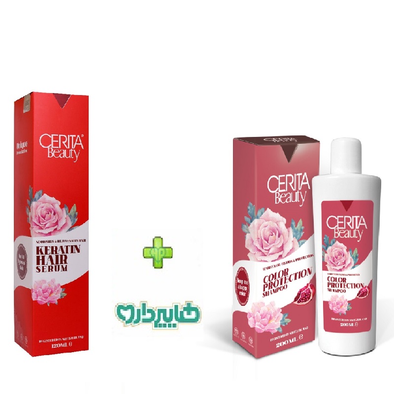 پک ویژه سرم ترمیم کننده تار مو سریتا 120 میلی لیتر+شامپو محافظ رنگ مو سریتا 200 میلی لیتر
