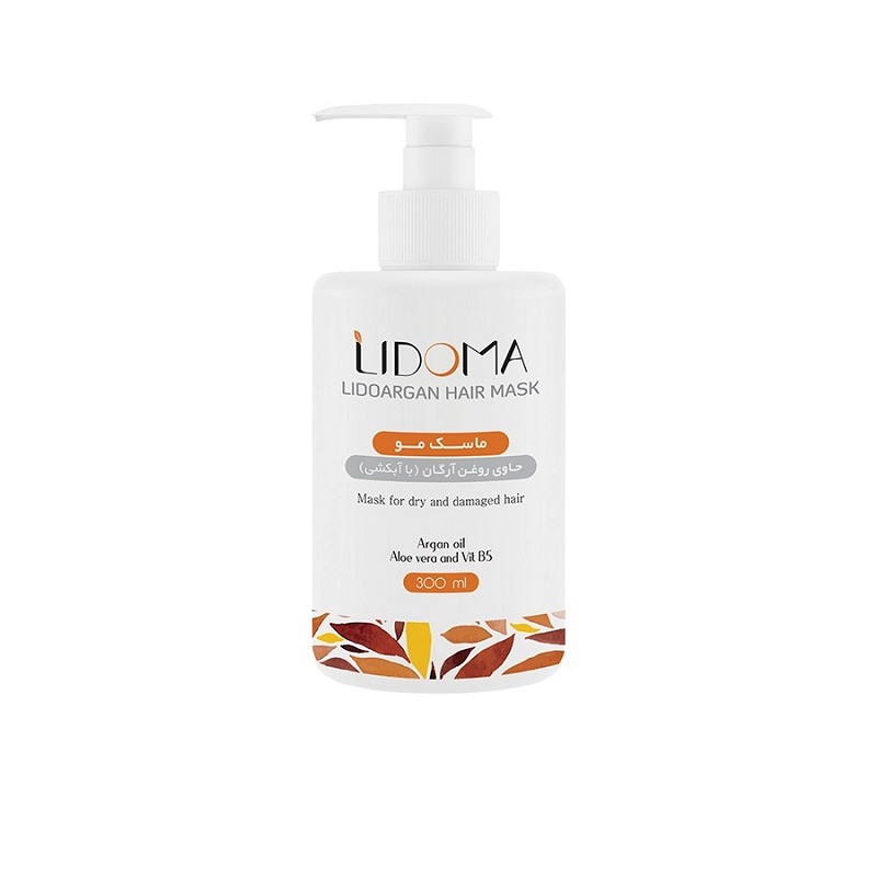 ماسک مو لیدوآرگان لیدوما مناسب موهای خشک و آسیب دیده 300 میلی لیتر