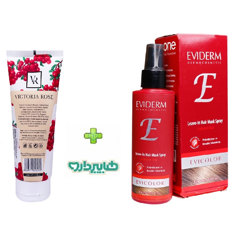 پک ویژه ژل شستشوی بدن آنجلو ویکتوریا رز 200 میلی لیتر+ماسک مو پس از حمام مناسب مو های رنگ شده 150 میلی لیتر
