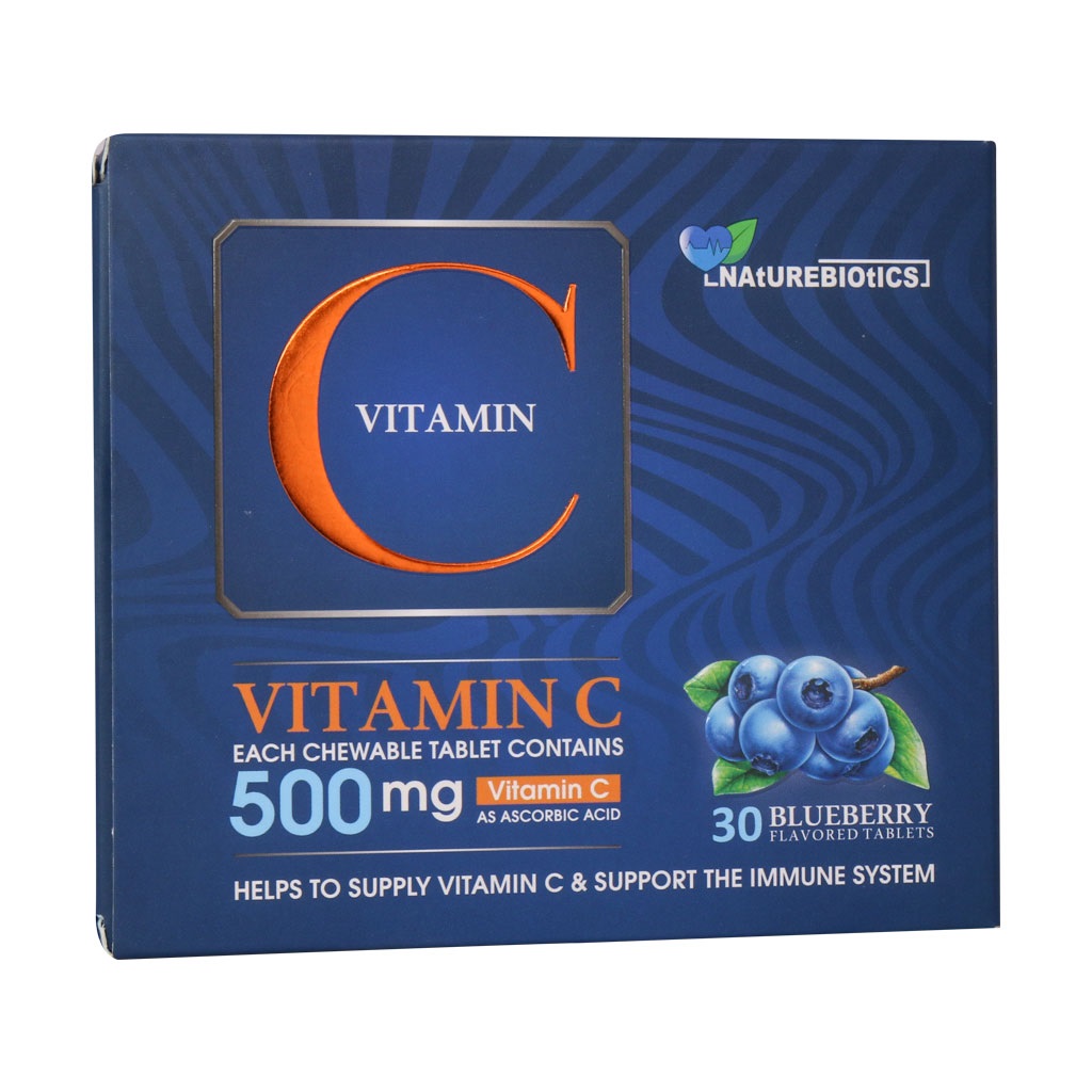 قرص جویدنی ویتامین ث 500 میلی گرم نیچر بایوتیکس 30 عدد