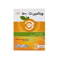 قرص جویدنی ویتامین ث 500 میلی گرم ایران دارو 30 عدد