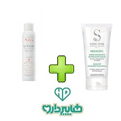 پک ویژه آرایشی اسپری آب اون 50 میلی لیتر + کرم پاک کننده مداکنیل پوست مختلط تا چرب سین بیونیم