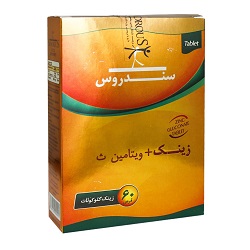قرص زینک گلوکونات 35 میلی گرم + ویتامین ث سندروس ۶۰ عدد