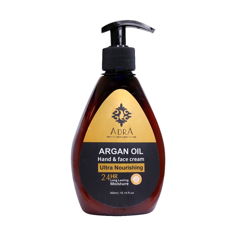 کرم پمپی مرطوب کننده حاوی روغن آرگان آدرا 300 میلی لیتر