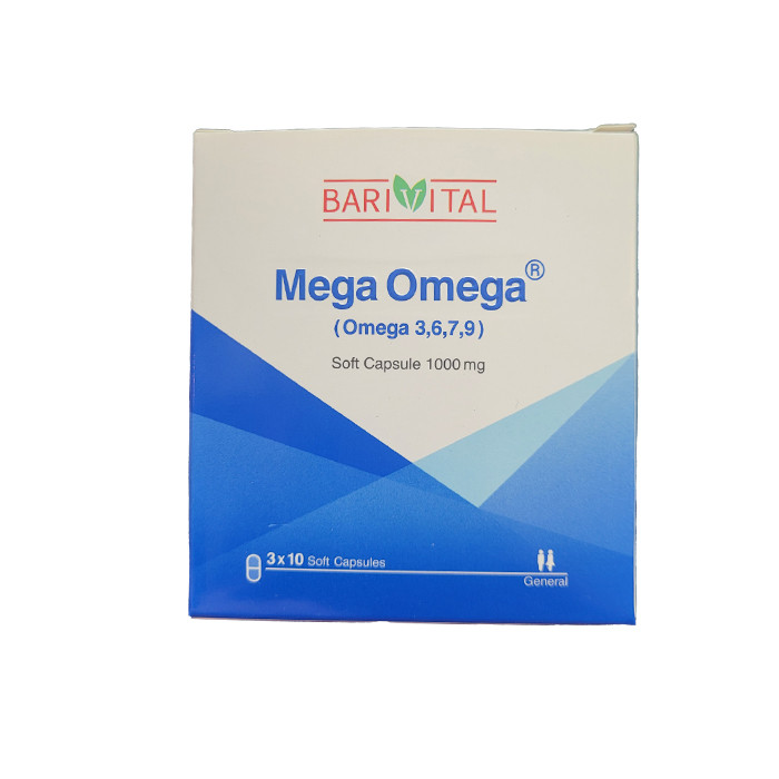 کپسول مگا امگا 9 7 6 3 باریویتال 30 عددی