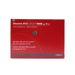 آمپول خوراکی ویتامین B12 گردا 1000میکروگرم / 4 میلی لیتر 6 عددی