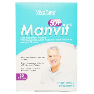 کپسول ژلاتینی من ویت 50 سال به بالا ویوا تون 30 عدد