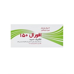 شیاف واژینال لاکتیک اسید افورال ایران آوندفر 7 عدد